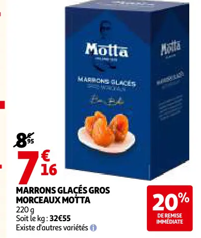 Promotie: Marrons glacés gros morceaux