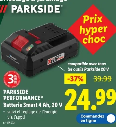 Offre: Batterie Smart 4 Ah, 20 V
