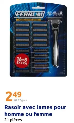 Offre: Rasoir avec lames pour homme ou femme