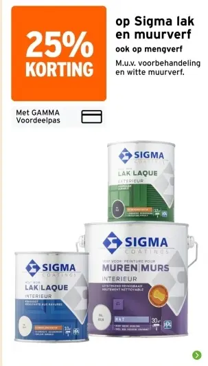 Aanbieding: Sigma lak en muurverf