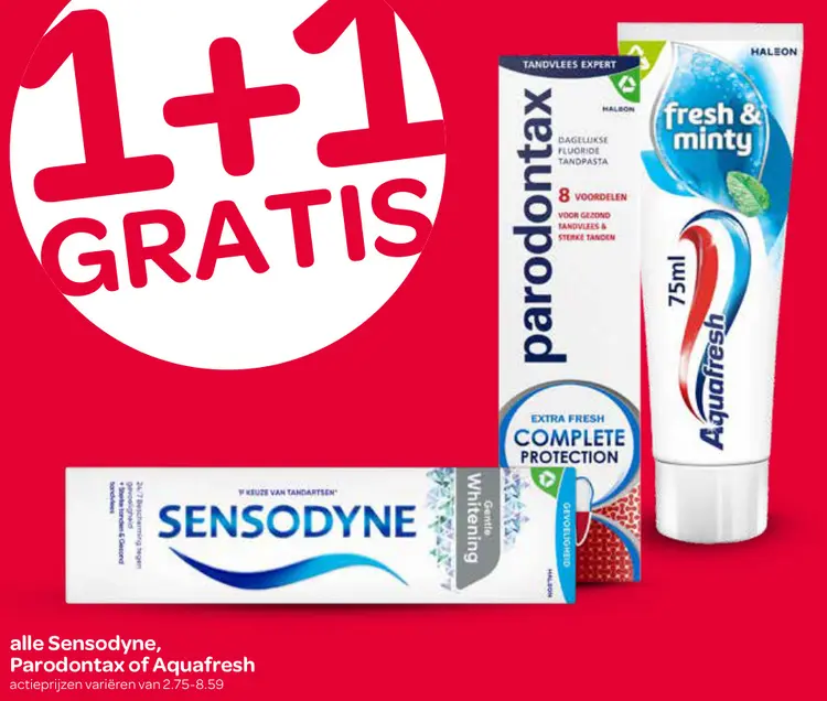 Aanbieding: Sensodyne, Parodontax of Aquafresh