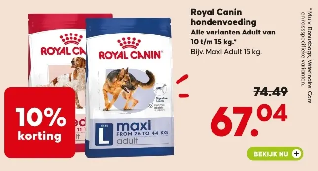 Aanbieding: Royal Canin hondenvoeding