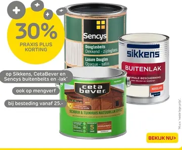 Aanbieding: Sikkens, CetaBever en Sencys buitenbeits en -