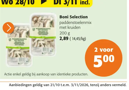 Promotie: Paddenstoelenmix met kruiden