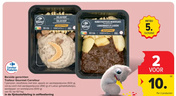 Promotie: Bereide gerechten Traiteur Gourmet Carrefour
