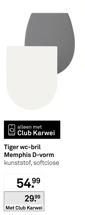 Aanbieding: wc-bril Memphis D-vorm