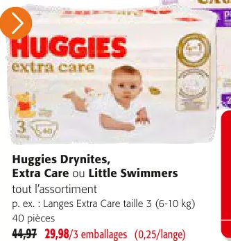 Offre: HUGGIES extra care