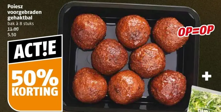 Aanbieding: voorgebraden gehaktbal