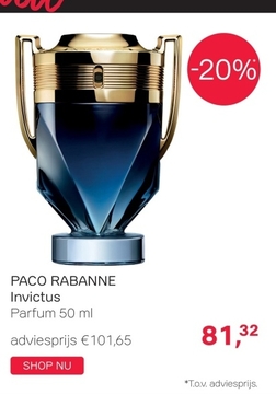 Aanbieding: Paco Rabanne Invictus parfum