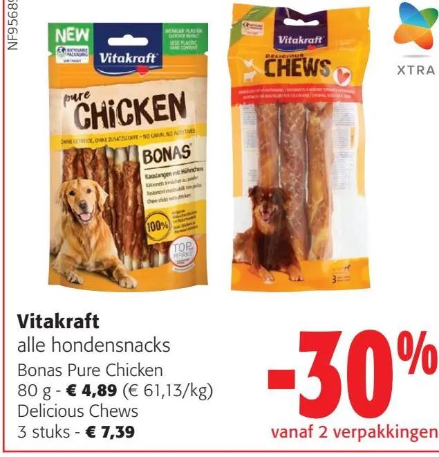 Aanbieding: Vitakraft alle hondensnacks Bonas Pure Chicken
