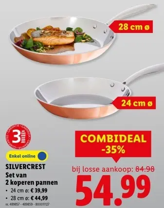 Promotie: 2 koperen pannen