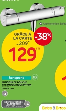 Offre: MITIGEUR DE DOUCHE THERMOSTATIQUE MYFOX