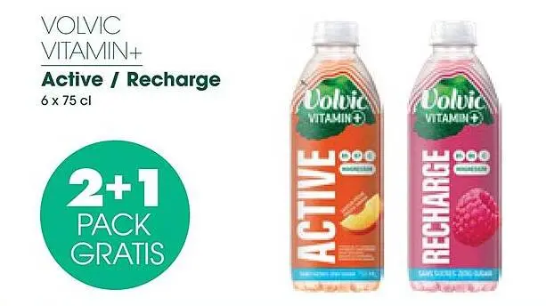 Promotie: VOLVIC VITAMIN+ Active / Recharge