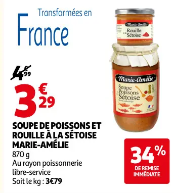 Promotie: Soupe de poissons et rouille à la sétoise