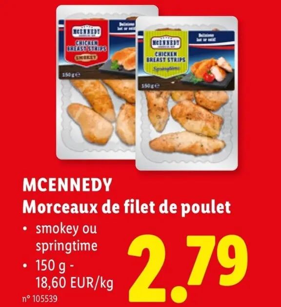 Offre: MCENNEDY Morceaux de filet de poulet