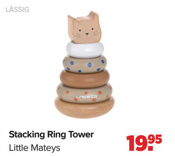 Aanbieding: Lassig Little Mateys Stacking Ring Tower - Wood