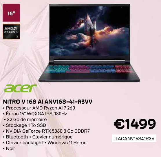 Offre: Nitro v 16s ai anv16s-41-r3vv
