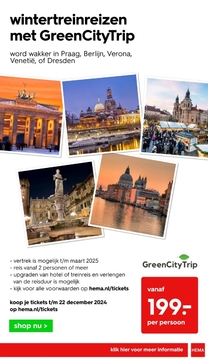 Aanbieding: wintertreinreizen met GreenCityTrip