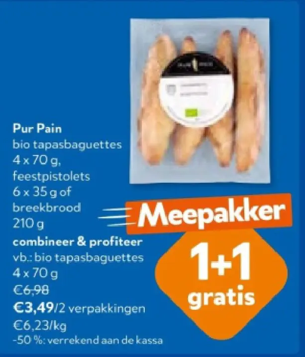 Promotie: bio tapasbaguettes