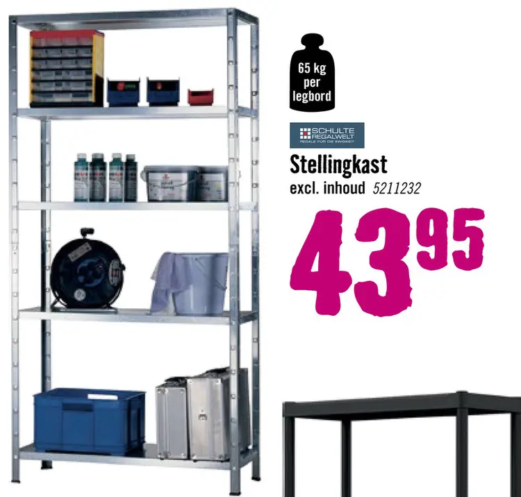 Aanbieding: SCHULTE Stellingkast 190x100x40 cm verzinkt