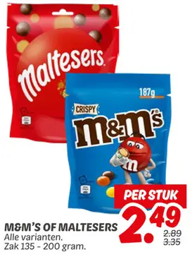 Aanbieding: M&m's of Maltesers