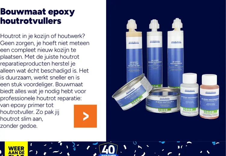 Aanbieding: Bouwmaat epoxy houtrotvullers