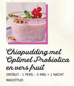 Aanbieding: Chiapudding met Optimel Probiotica en vers fr