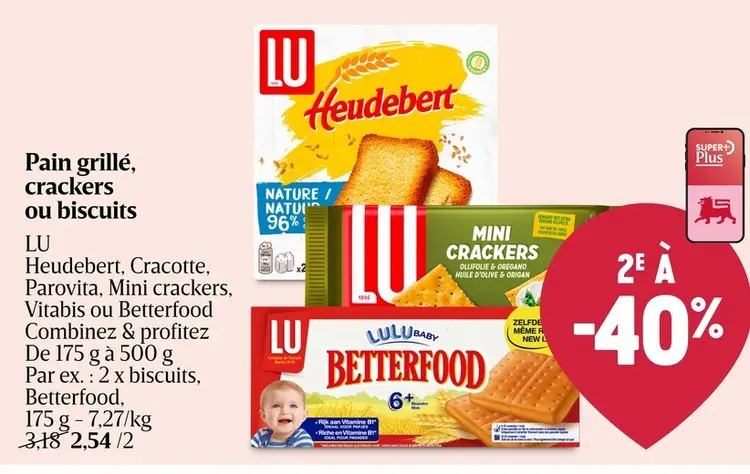 Offre: Pain grillé, crackers ou biscuits