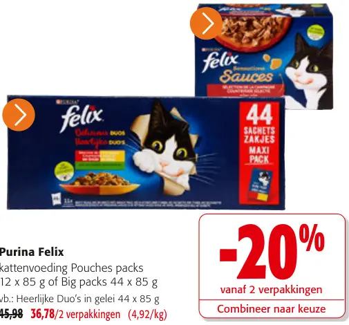 Promotie: Kattenvoeding Pouches packs