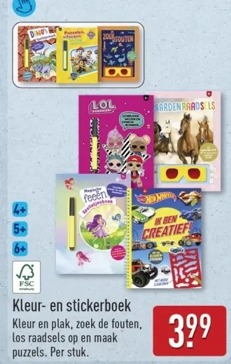 Aanbieding: Kleur- en stickerboek