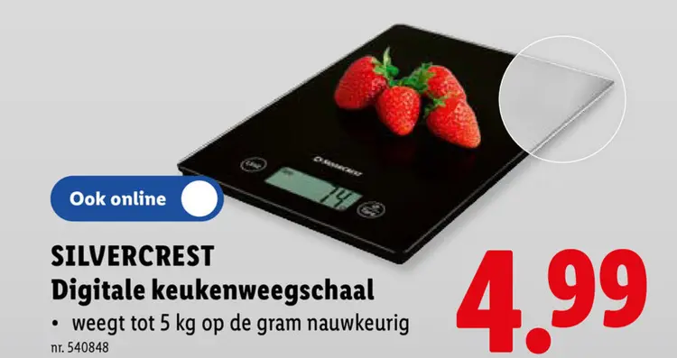 Promotie: Digitale keukenweegschaal