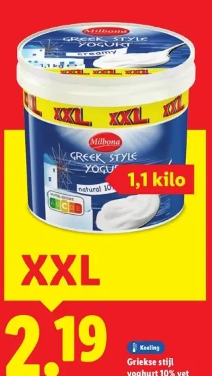 Aanbieding: Griekse stijl yoghurt 10% vet
