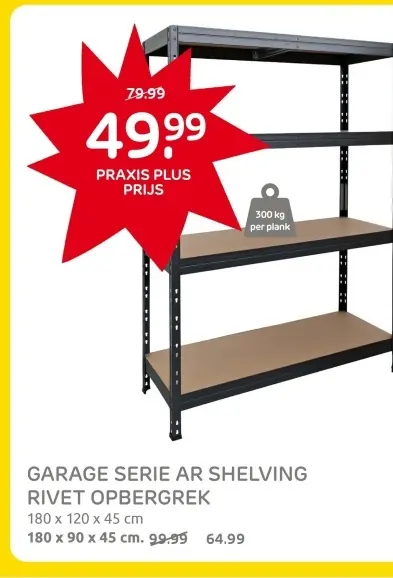 Aanbieding: Garage serie ar shelving rivet opbergrek