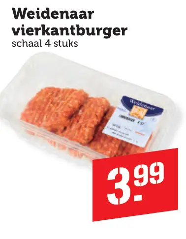 Aanbieding: vierkantburger