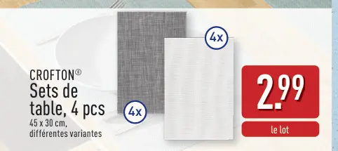 Offre: Sets de table