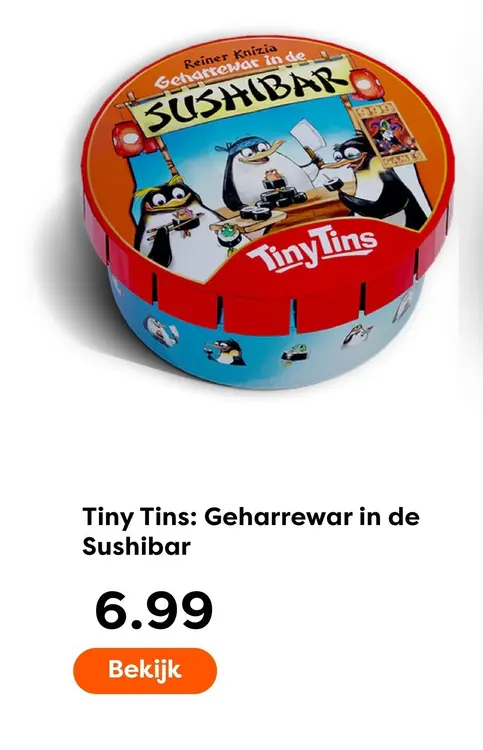 Aanbieding: Tiny Tins: Geharrewar in de Sushibar