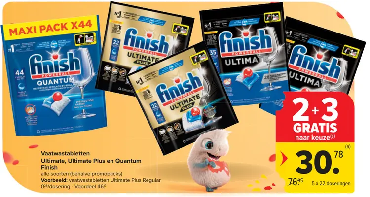 Promotie: Vaatwastabletten Ultimate, Ultimate Plus en Quantum