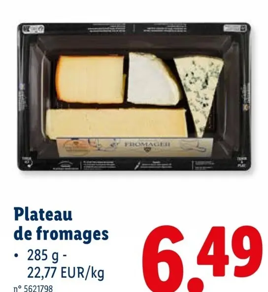 Offre: Plateau de fromages
