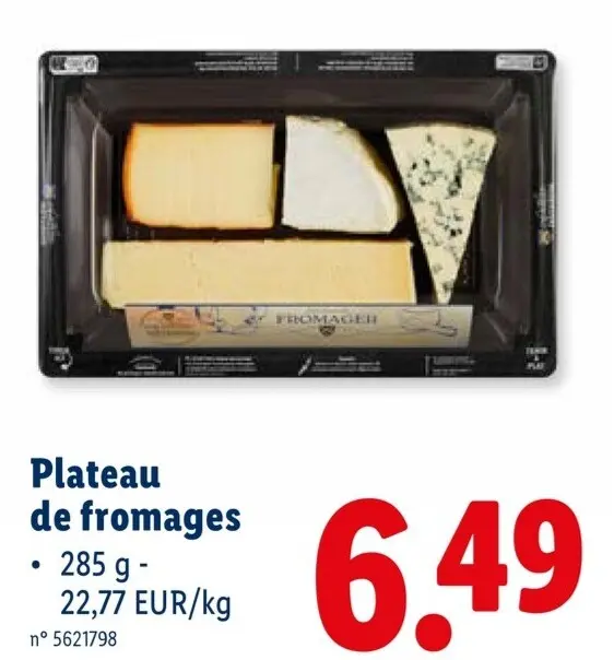 Offre: Plateau de fromages
