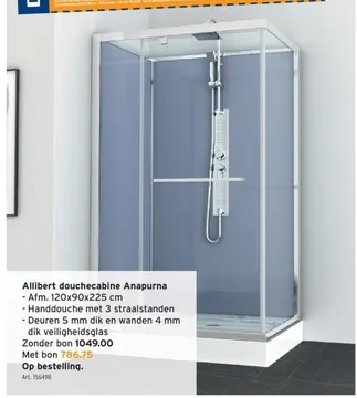 Aanbieding: Allibert douchecabine Anapurna