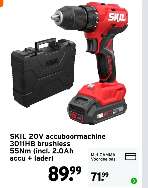 Aanbieding: SKIL 20V accuboormachine