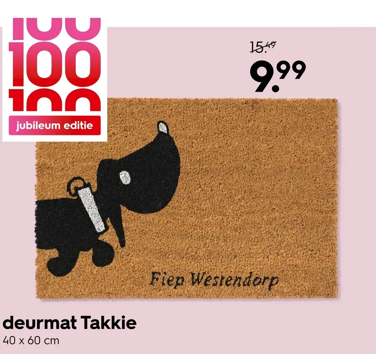 Aanbieding: deurmat Takkie