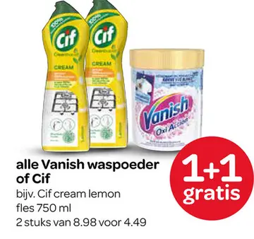 Aanbieding: alle Vanish waspoeder of Cif