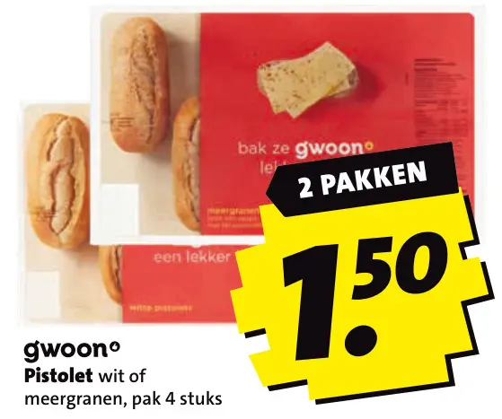 Aanbieding: Pistolet wit of meergranen
