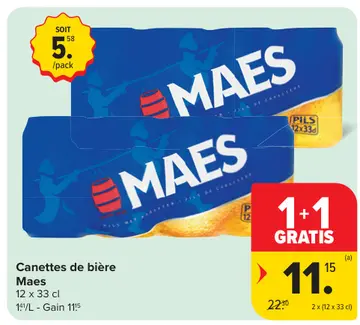 Offre: Canettes de bière Maes