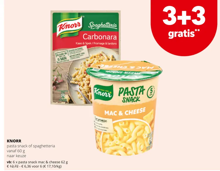 Promotie: Pasta snack of spaghetteria
