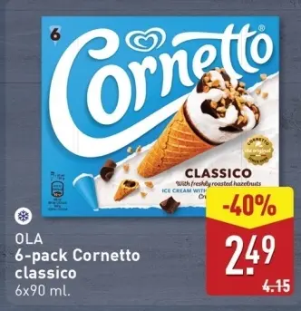 Aanbieding: 6-pack Cornetto classico