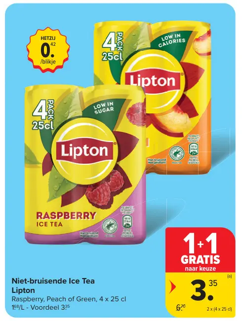 Promotie: Niet-bruisende Ice Tea