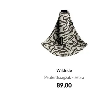 Aanbieding: Wildride Peuterdraagzak - zebra