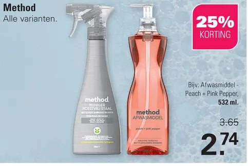 Aanbieding: Afwasmiddel - Peach + Pink Pepper